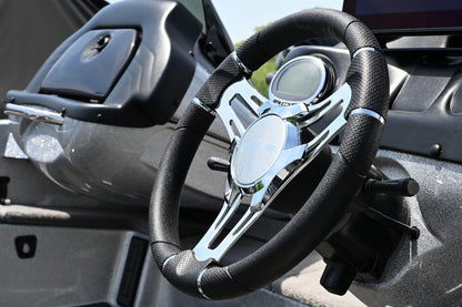 ステアリングホイール Gussi Verona Steering クロームスポーク 0126